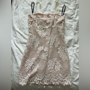 Majorelle white lace Apollo dress
